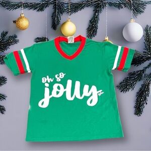 AUGUSTA Sportswear “Oh So Jolly” Youth M Athletic Style Christmas Tee